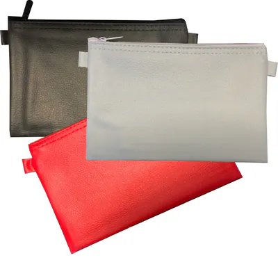 3 x Banktasche schwarz rot grau Geldtasche Aufbewahrungstasche Geldmappe Tasche