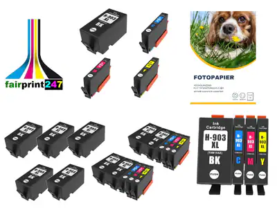 XXL-Patronen für HP OfficeJet 6950 ersetzt HP 903XL - NEUSTE CHIPVERSION 07/2026