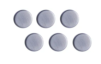 18 Magnete aus Edelstahl, Ø27 mm, Höhe:7 mm, extrastark auch für Glasmagnettafel