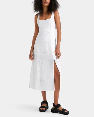 Desigual Women's Dress Long Open Back Size L 22WWVWX3