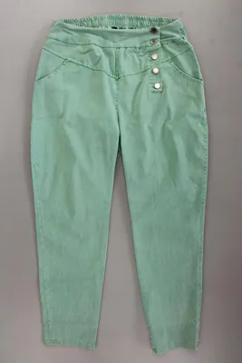 ✨ Second Life Fashion Made in Italy Hose für Damen Gr. 44, XL neuwertig grün ✨