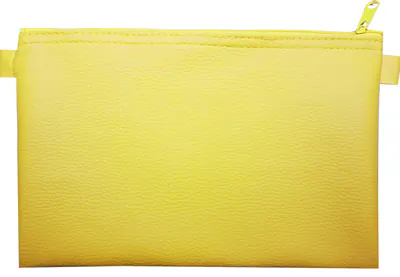 Banktasche GELB Kunstleder Geldtasche Aufbewahrungstasche Geldmappe Belegtasche