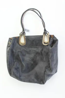 ⭐ Eterna Schultertasche Handtasche für Damen grau aus Kunstleder ⭐