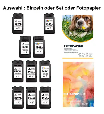 Canon PG-560XL CL-561XL kompatible Pixma TS7451 TS7451a TS7451i - XXL-Füllung
