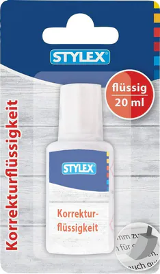 Stylex Korrekturflüssigkeit weiß mit Schwamm zum Aufragen Inhalt: 20 ml