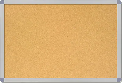 Pinnwand mit ALUMINIUM - Rahmen Pinwand Kork Memoboard 80 x 120 cm MDF-Rückwa