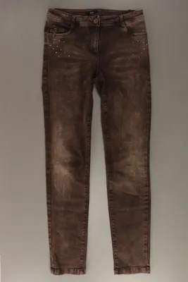 ⭐ Biba Straight Jeans Regular Jeans für Damen Gr. 34, XS braun aus Baumwolle ⭐