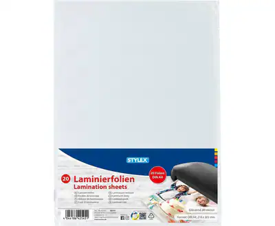 20 Laminierfolien Laminiertaschen DIN 4 80 micron Highspeed quer Glanz