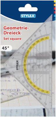 Geodreieck Geometriedreieck 16 cm mit Griff oder Bruchsicher Lineal Dreieck