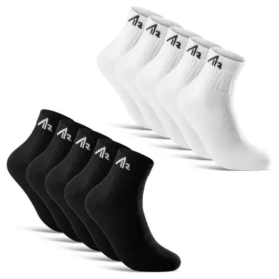 10 Paar Tennissocken Quarter Socken Sportsocken Kurz Herren Damen Baumwolle i1R