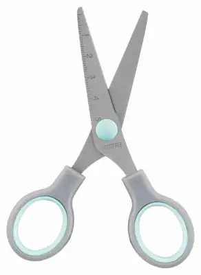 Schere rund Bastelschere Kinderschere Hobby mit Softgriff Edelstahl 13 cm