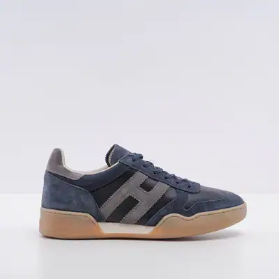 Hogan Sneaker Dunkelblau Veloursleder Gr. 40 EU Herren Logo