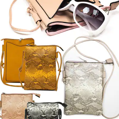 Handytasche Damen Schlangenmuster Kleine Umhängetasche Crossbody Bag Mini Tasche
