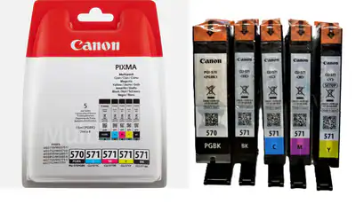 Original Canon 5er PGI-570 CLI-571 PIXMA MG6850 MG6851 MG6852 MG6853 MG7750