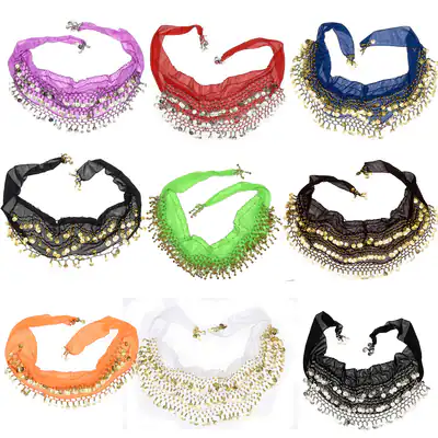 Bauchtanz Hüfttuch Belly Dance Münzgürtel Kostüm Gürtel Karneval Scarf Armband