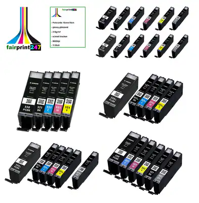 Original Canon PGI-550 CLI-551 PGI-550XL CLI-551XL PGBK BK C M Y GY mit Grau