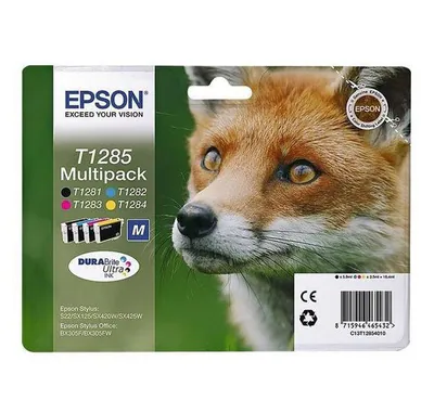 Original Epson T1285 MultiPack Fuchs 4 Patronen BK/C/M/Y o.V.