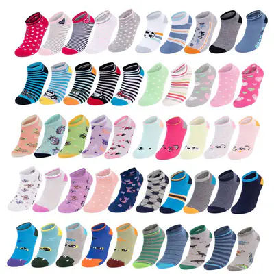 Kinder Sneaker Socken Mädchen Jungen (10 Paar) Kindersocken Baumwolle