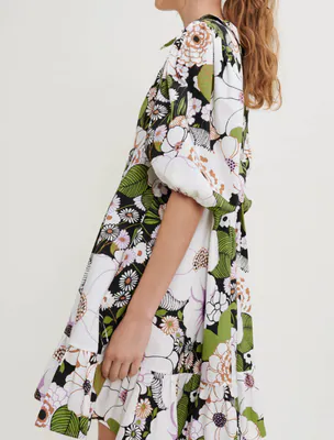 Maje Kleid Floral Gr. 38 FR / UK 10 Damen Minikleid Kurzkleid MFPRO02291