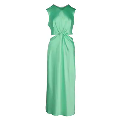Sandro Kleid Grün Strass Gr. 42 FR Damen Lang SFPRO03406