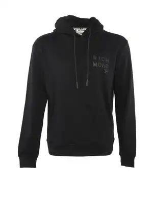 John Richmond Herren Hoodie Schwarz Größe M UMP26214FE