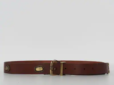 Maje Damen Ledergürtel Braun Nieten Größe 37 L SFACE00222