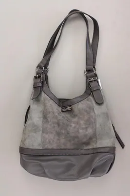 ✨ Tom Tailor Schultertasche Handtasche für Damen grau aus Kunstleder ✨