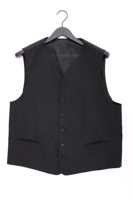 ✨ BOSS by Hugo Boss Gilet Weste für Herren Gr. 54, XL schwarz aus Wolle ✨