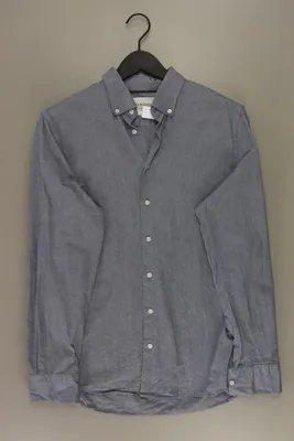 ✅ Montego Langarmhemd Modern Hemd für Herren Gr. 50, M blau aus Baumwolle ✅