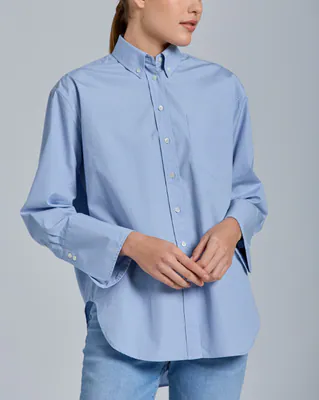 GANT Damen Hemd Langarm 100% Baumwolle Blau Business Elegant Gr. 40 EU