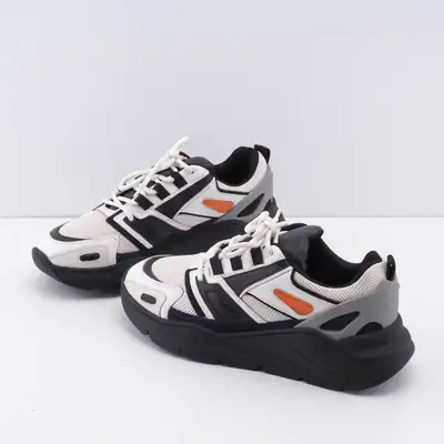 Sandro Paris Futura Sneaker Herren Chunky Turnschuhe Bunt Mesh Leder Gr. 40 Neu