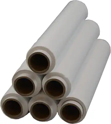 6 x Rollen Stretch Folie Hand weiß Stretchfolie 23 my 180 % 1,5 kg