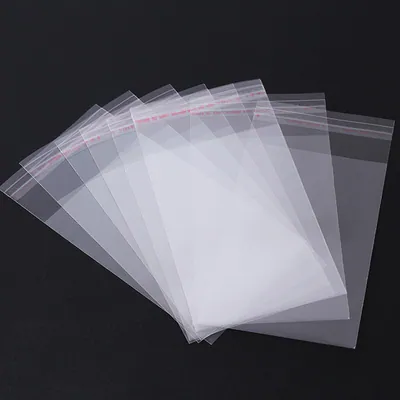 PP Folie Folienbeutel Selbstklebend Hochglanz Beutel Poly Tüten Klar Transparent