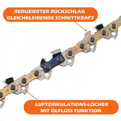 Sägekette 3/8 LP Halb/Vollmeißel 1,1/1,3mm für Stihl Bosch Dolmar Makita Einhell