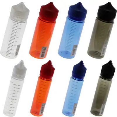 Leerflaschen 4 Farben mit Skala 60ml & 120ml Liquidflasche Flasche Bottle PET