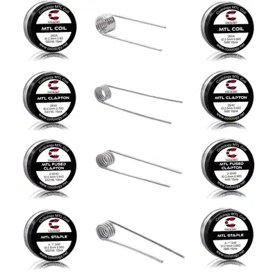 10x MTL COILOLOGY Ni80 SS316L Coils Fertigwicklung Wickeldraht Draht RBA, CLMTL