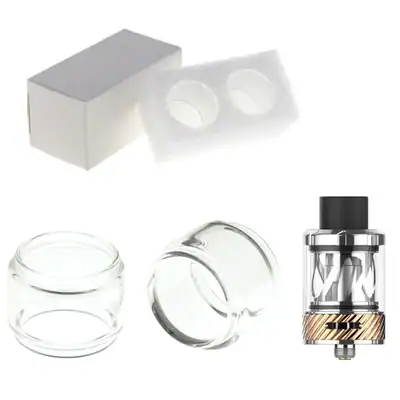 2x Ersatzglas für Uwell NUNCHAKU 8ml Bulb Tank Glas Pyrex Tube Glastank