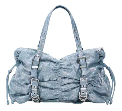 Desigual Gathered Denim Shoulder Bag L Schultertasche Space Blue hellblau Neu