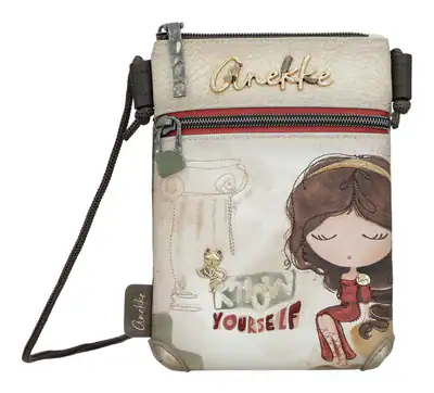 Anekke Muse Mini Crossbody Bag Umhängetasche Tasche Multicolor beige Motiv Neu