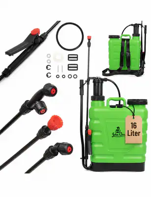Drucksprüher 16 Liter | Gartenspritze 10-tlg. Set Pumpsprüher für Pflanzenschutz