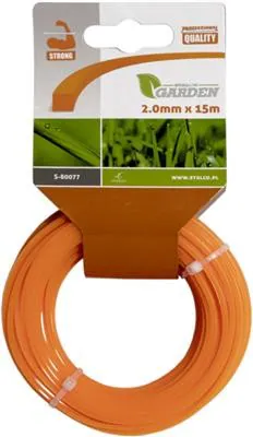 Trimmerfaden 15m Mähfaden Rasentrimmer Motorsense Ersatzfaden 2,0mm eckig Faden