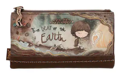 Anekke Core Large Wallet Geldbörse Multicolor dunkelbraun taupe Neu