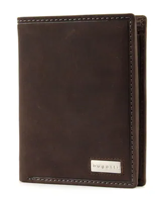bugatti City Line Coin Wallet Combi Style 13CC Metal Logo Geldbörse Brown