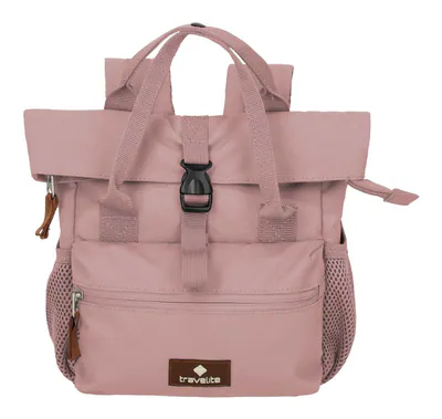travelite Basic Short Handle Mini Backpack Rucksack Smoky Rose altrosa Neu