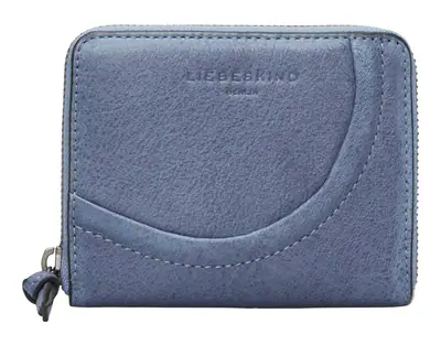 LIEBESKIND BERLIN Conny Wallet M Geldbörse Flower Blue blaugrau Neu