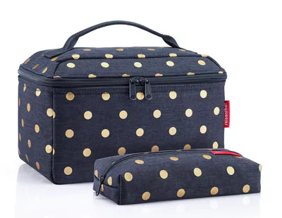 reisenthel beautycase SET Kulturtasche Kulturbeutel metallic dots FG4117