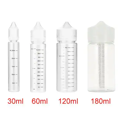 Leerflasche mit Skala 30, 60, 120, 180ml Flasche Spender Clean Bottle Messskala