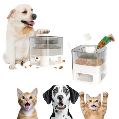 Automatischer Futterspender Futterautomat für Hunde und Katzen Futter Spender