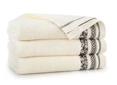 Handtuch Badetuch GARDEN ecru 450g/m² Ägyptische Baumwolle Ultrasoft 70x140 cm