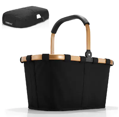 reisenthel SET carrybag Korb frame gold black BK7041 + Cover schwarz BP7003